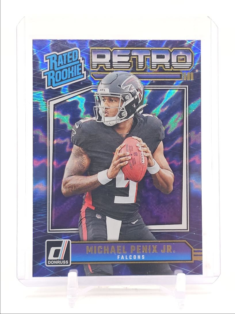 MICHAEL PENIX JR. 2024 DONRUSS RETRO RATED ROOKIE FALCONS #7 RC Q5597