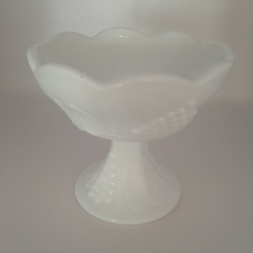 Milk Glass Harvest Grape Candle Holder - Indiana Glass Colony - Picture 2 of 5