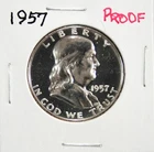 1957 Proof Franklin Half Dollar #GA "90% Silver"