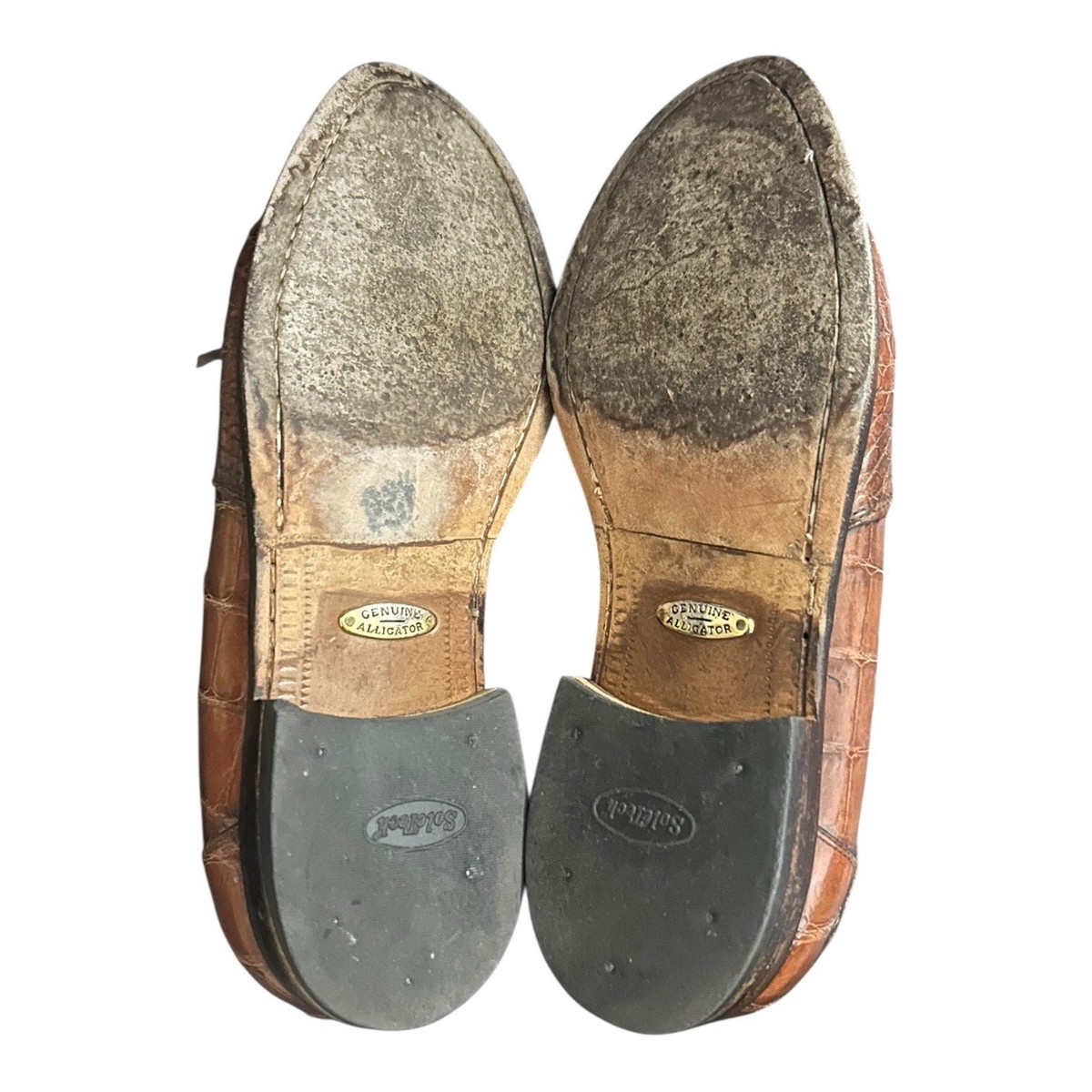 ZELLI Genuine Crocodile Alligator Loafers Slippers Shoes 9M