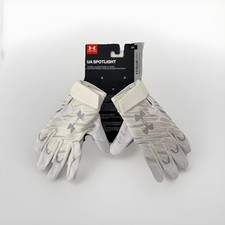 Under Armour Spotlight Ultra GG Football Gloves White Adult Small MSRP 45.00