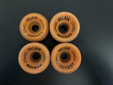 Lot of 4 Vintage Belair Hockey Orange Wheels Used 