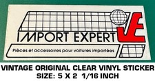 IMPORT EXPERT PIECES & ACCESSOIRES - VINTAGE ORIGINAL CLEAR VINYL DECAL STICKER