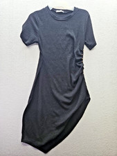 You Too Me Too Vivi Bodycon T Shirt Dress Womens S Black Asymmetrical Hem. L68A