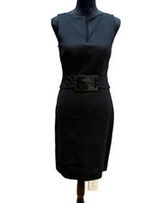David meister black dress size 4