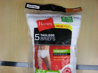 Lot of 5 vintage underwear Hanes men's fly front  briefs 40-42