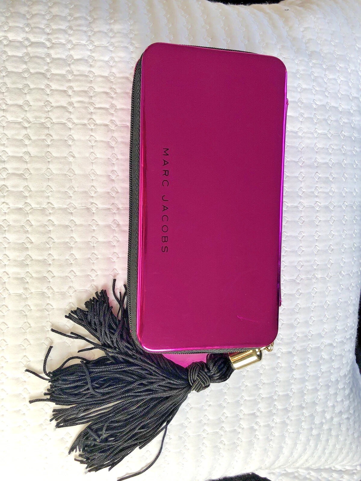 Marc Jacobs Clutch / Makeup Bag Zipped Purple. Fuchsia & Black