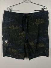 Columbia PFG FISH RESPONSIBLE Men  s Mako Board Shorts Swim Trunk Size: 36