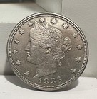 1883 Liberty Head V Nickel With Cents U S Type Coin Excellent Condition Au