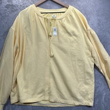 Aerie Easy Street Sweatshirt Oversized Top Yellow M NWT