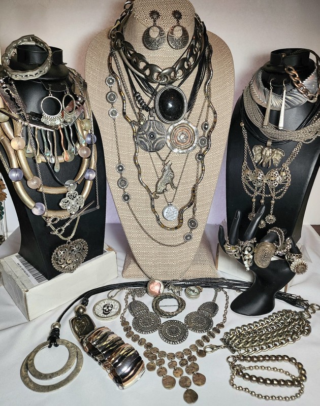 Vintage To Now Jewelry Lot NINE WEST Wear Reperpose Craft Resell 46 Pc.