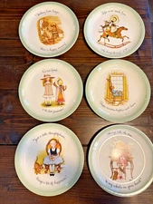HOLLY HOBBIE Collector's Edition Plates   -  Set of 6