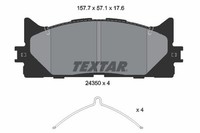 Textar Bremsbelagsatz, Scheibenbremse 2435001 FüR Lexus Toyota