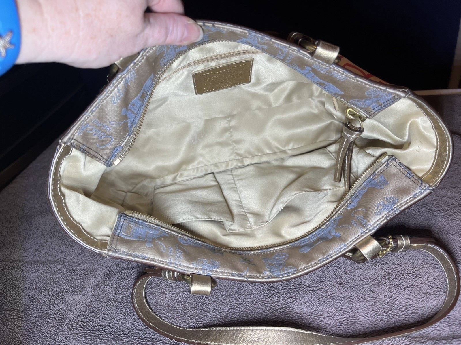 Pristine Coach Colorful Patchwork Anniversary Tot… - image 9