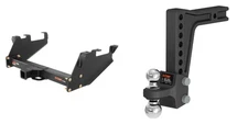 CUR Trailer Hitch Class 5 Tow Kit Adjustable Ball Mount 2in Receiver 15317-45936