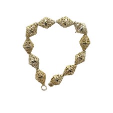 Gold Finish and Silver Plated e-coated Fancy Beads 18  12 mm - 1 Strand 11