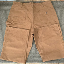 Carhartt B11 Carpenter Pants Mens 40x32 Brown Duck Canvas Workwear Dungaree Fit