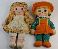 Vintage Rag Dolls Soft Toy Cloth Plush for TLC / Spares Repair (See description)