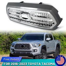 Cement Gray Front Upper Bumper Grille Grill Assembly For 2016-2023 Toyota Tacoma