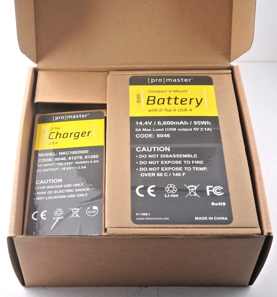 Batería ProMaster V-Mount + Kit Cargador - 95Wh con Cargador D-Tap - TOTALMENTE NUEVO Foto 2 de 2