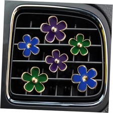 Air Vent Clips - 6 Pcs Daisy Flower Car 1 Count Pack of 1 Green,Blue,Purple