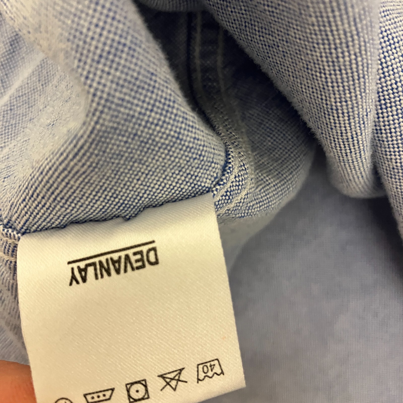 Lacoste Shirt Mens 45 Large Blue Button Down Long Sleeve Cotton thumbnail 9