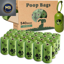 Biodegradable Dog Waste Bags - 540 Count Scented, Extra Thick Leak Proof