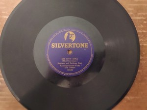 Early 1900s SILVERTONE  1-Sided 78/Soprano & Baritone w. Haw'n. Guitars & Flute