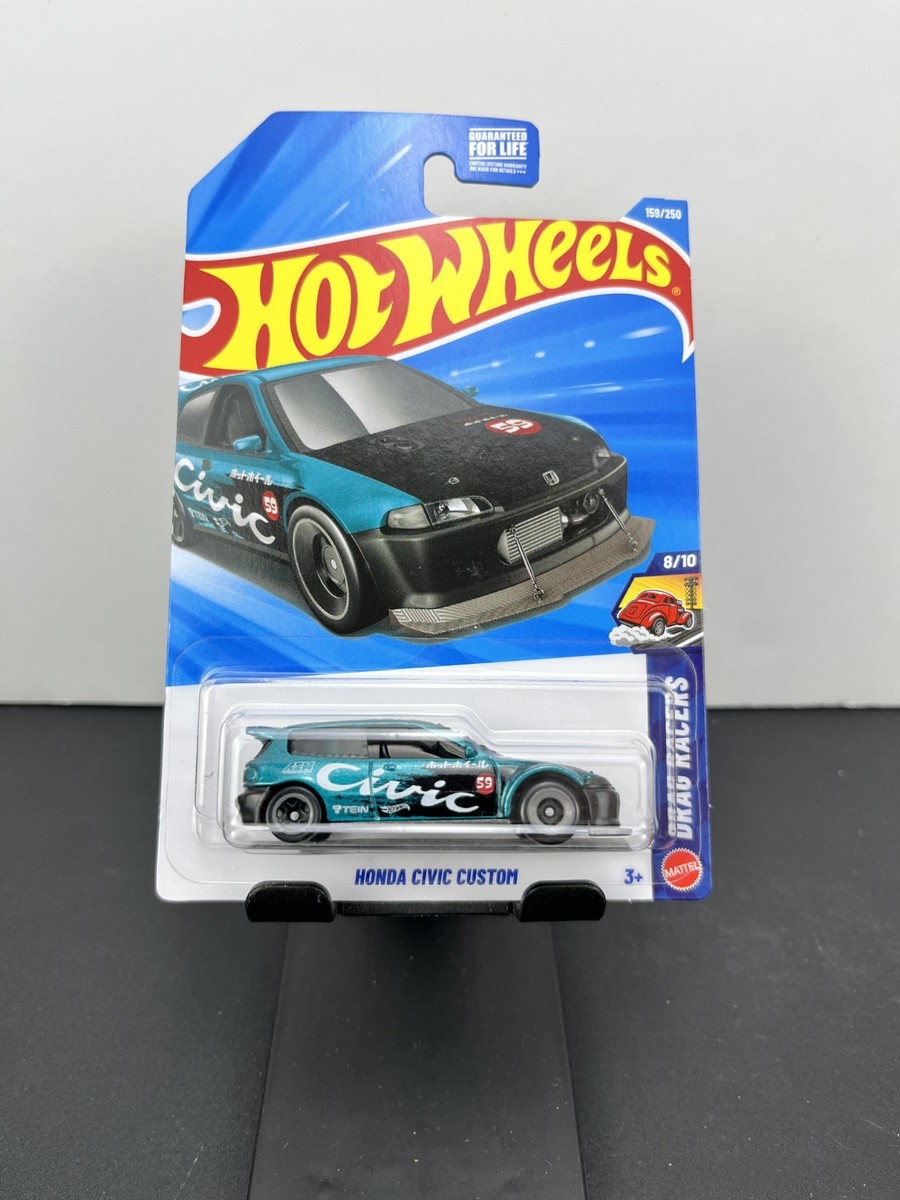 Hot Wheels 2026 Mainline Drag Racers Honda Civic Custom Green #159