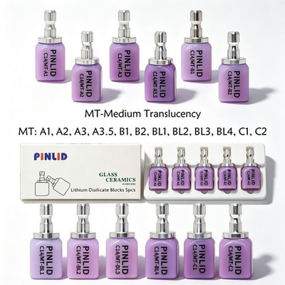 C14 Dental CAD/CAM Emax Glass Ceramic MT Blocks Lithium Disilicate CEREC Block