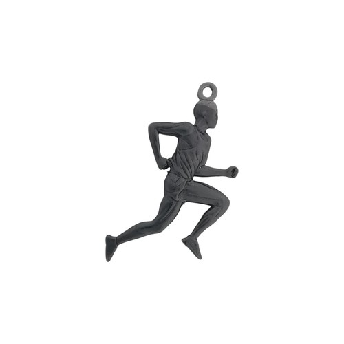 Running Pendant for Men – 925 Silver with Gold Plating Sports Jewelry Gift Charm - Picture 12 of 13