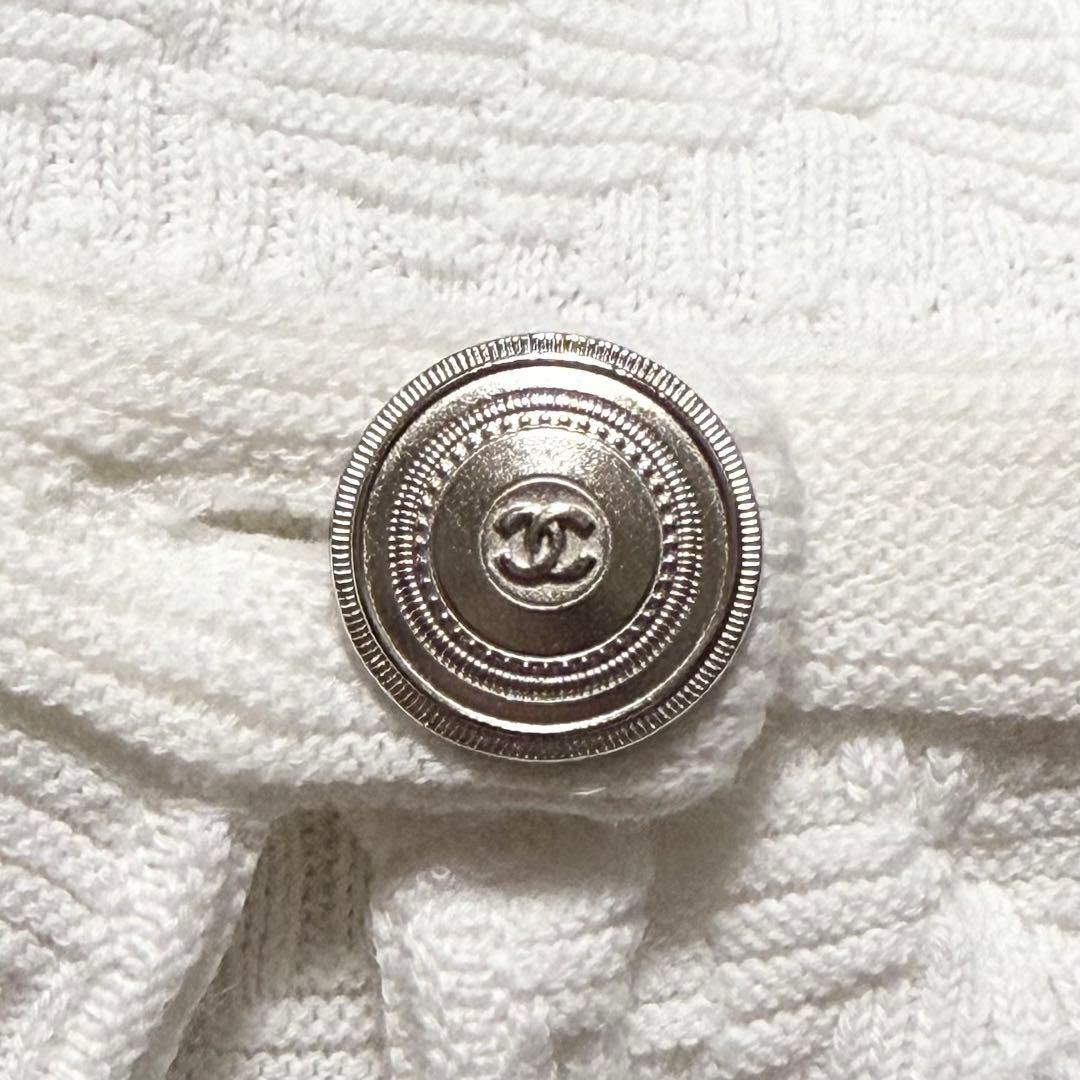 CHANEL Authentic COCO Decorative Button Short Sle… - image 7