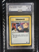 Here Comes Team Rocket #15/82 Pokemon Team Rocket Holo 8.5 NM-MT+