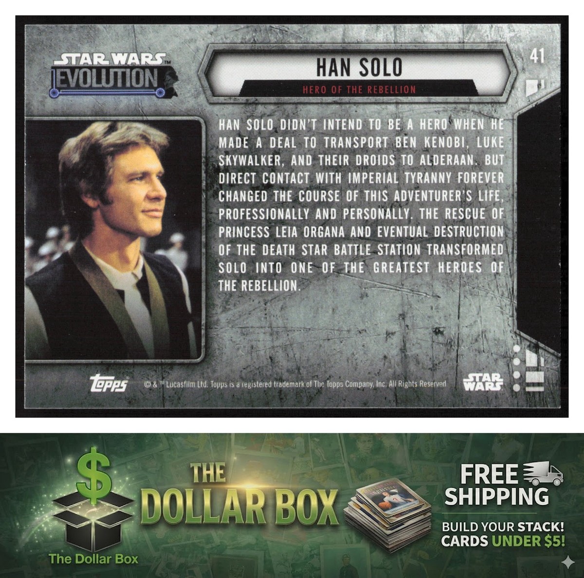 2016 Topps Star Wars Evolution #41 Han Solo | eBay