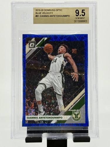 2019-20 Donruss Optic - Giannis Antetokounmpo #81 Blue Velocity Prizm BGS 9.5!