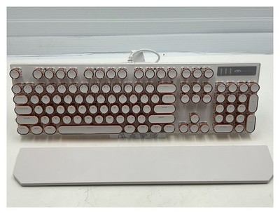 MageGee MK-STORM Mechanical Keyboard Retro Typewriter White Rose Gold Wired LED