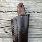 BucknBear Damascus fixed blade leather sheath full tang hunting knife camping — photo 5