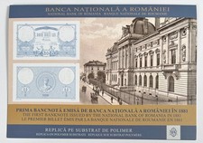 Romania 20 Lei (1881) Replica Polymer Bankote Commemorative 2021 Pick 126a Folder
