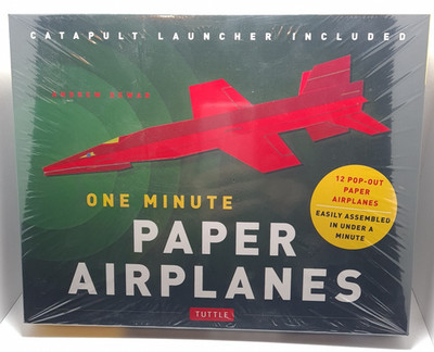 Tuttle One Minute Paper Airplanes Kit: 12 Pop Out Planes Easily Assembled Sealed
