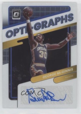 2021-22 Panini Donruss Optic Opti-Graphs 48/99 George McGinnis Auto HOF 07mp