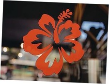 Hawaiian Hibiscus Flower Decal - Perfect for Car, Truck, Notebook, Water Orange