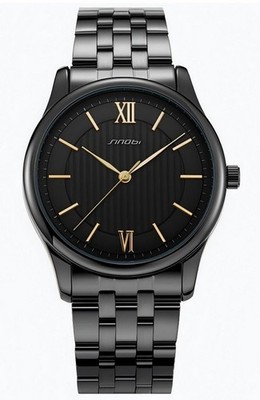 Herren Armbanduhr Edelstahl Klassische Großes Zifferblatt Minimalistischer Uhr