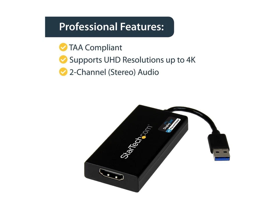 StarTech.com USB32HD4K USB 3.0 to 4K HDMI External Multi Monitor Video Graphics - Image 3 of 4