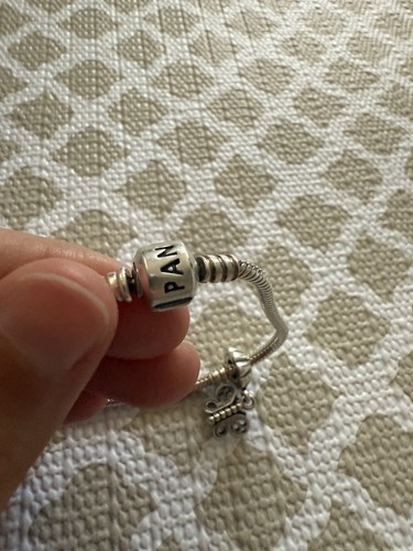 Pandora Echt Armband 925 mit Freundschaft Schmetterling und Herzen Charm - Bild 5 von 7