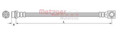 Original METZGER Bremsschlauch 4116223 für Ford
