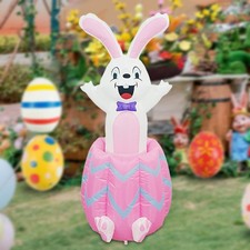 Décoration gonflable géante de lapin de Pâques pour l'extérieur, idéale
