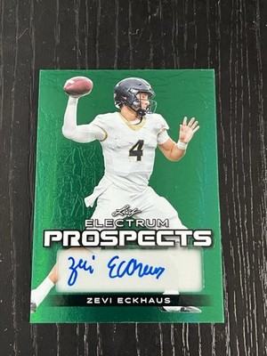 2024 Leaf Football Electrum Zavi Eckhaus Auto /5 PA-ZE1