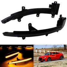2X LED Spiegelblinker Blinker Schwarz Linse Für Audi TT TTRS 8J R8 42 2007-2014