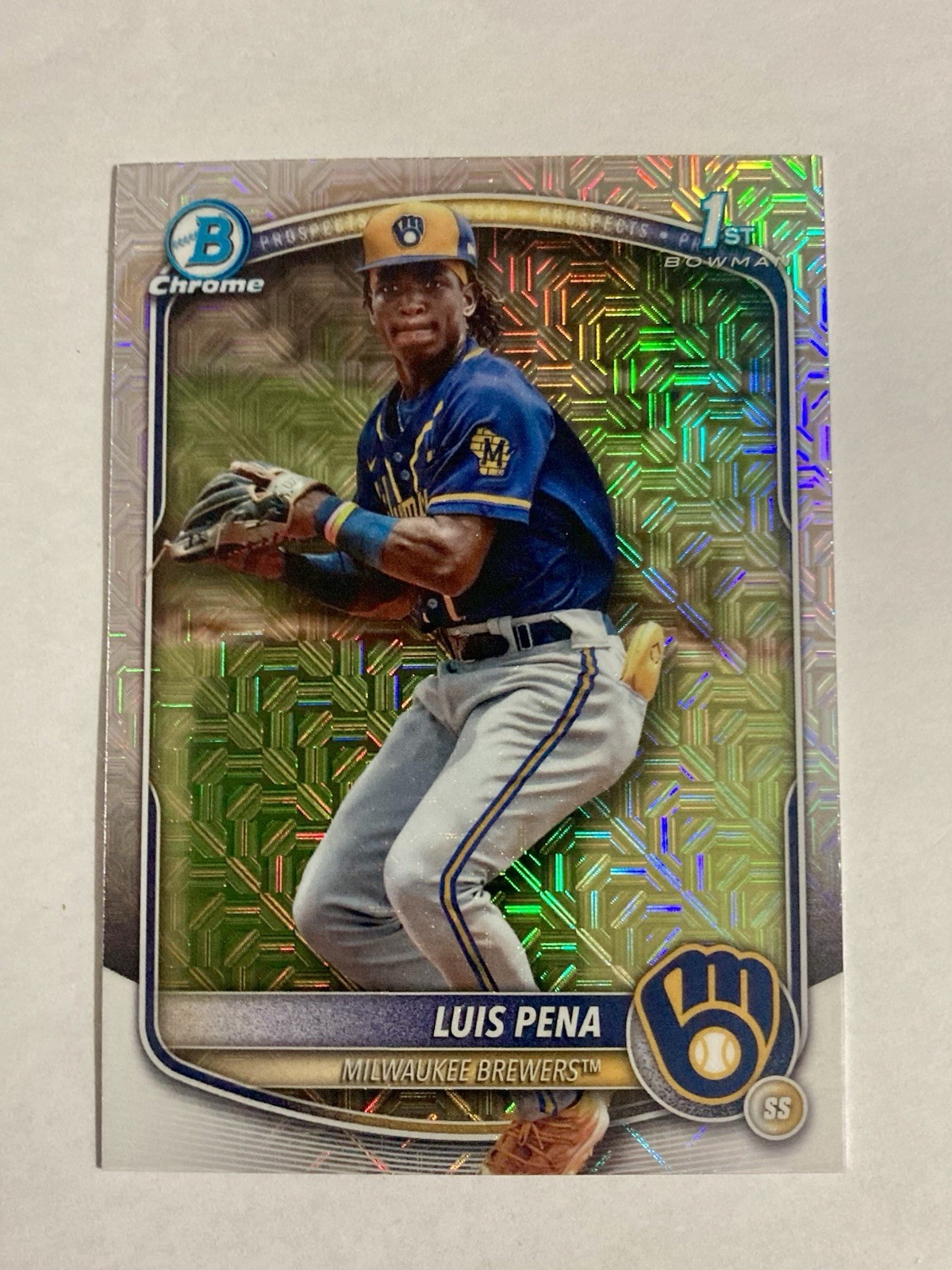 2025 Bowman - Chrome Prospects Luis Pena #BCP-38 Mojo Refractor (RC) Rookie Mint