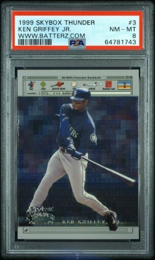 1999 Skybox Thunder Ken Griffey Jr #3 PSA NM-MT WWW.BATTERZ.COM Mariners HOF view 2